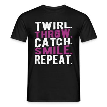 Baton Twirling Baton Twirler Gift - Men's T-Shirt - black - Front - AI Model Male 178 light (178cm)