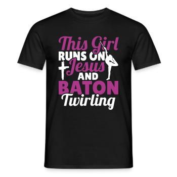 Baton Twirling Baton Twirler Gift - Men's T-Shirt - black - Front - AI Model Male 178 light (178cm)