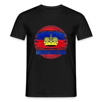 Liechtenstein - Männer T-Shirt - Schwarz - Vorne - AI Model Male 178 light (178cm)