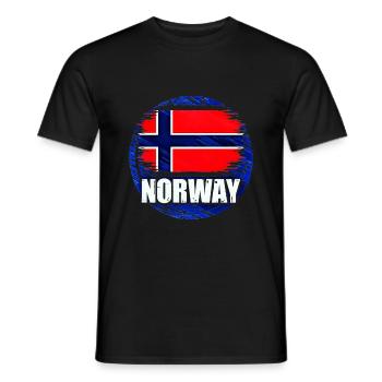 Norwegen - Männer T-Shirt - Schwarz - Vorne - AI Model Male 178 light (178cm)