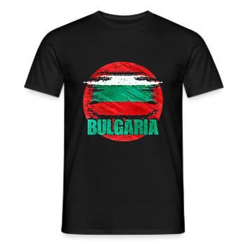 Bulgaria - Men's T-Shirt - black - Front - AI Model Male 178 light (178cm)