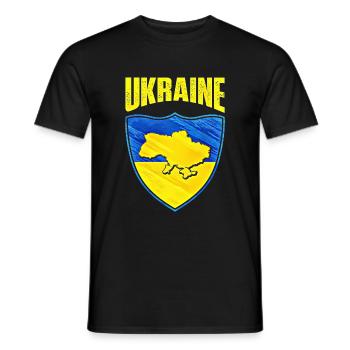 Ukraine - Men's T-Shirt - black - Front - AI Model Male 178 light (178cm)