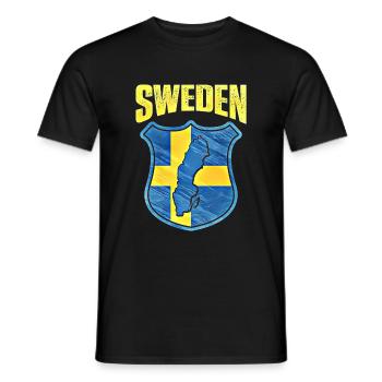 Suède - T-shirt homme - noir - Devant - AI Model Male 178 light (178cm)