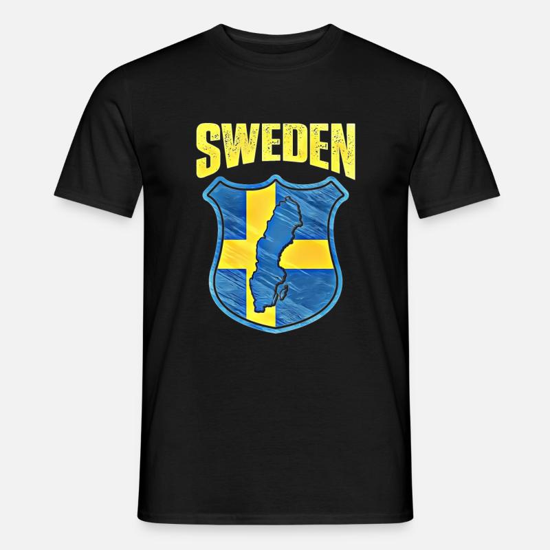 Schweden - Männer T-Shirt - Schwarz