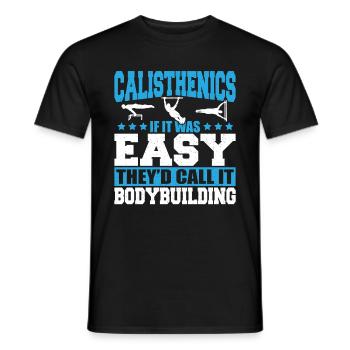 Calisthenics - Men's T-Shirt - black - Front - AI Model Male 178 light (178cm)