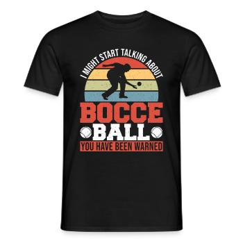 Boccia - Männer T-Shirt - Schwarz - Vorne - AI Model Male 178 light (178cm)