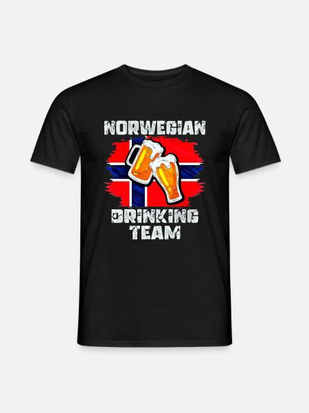 Norway Drinking Team - Men's T-Shirt - black