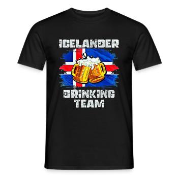 Équipe de beuverie d’Islande - T-shirt homme - noir - Devant - AI Model Male 178 light (178cm)