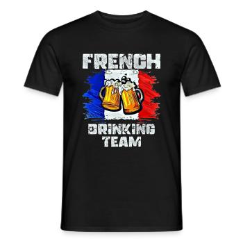 Équipe de France de Boisson - T-shirt homme - noir - Devant - AI Model Male 178 light (178cm)
