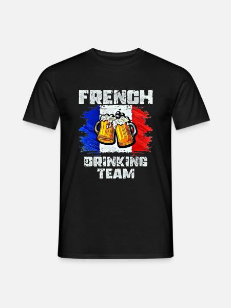 France Drinking Team - Men's T-Shirt - black