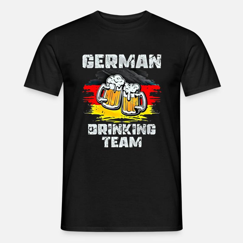 Deutschland Trink Team - Männer T-Shirt - Schwarz