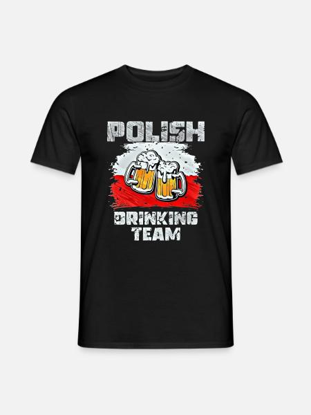 Poland Drinking Team - Men's T-Shirt - black