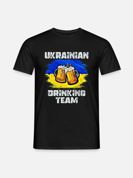 Ukraine Trink Team - Männer T-Shirt - Schwarz