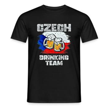 Équipe de beuverie de la République tchèque - T-shirt homme - noir - Devant - AI Model Male 178 light (178cm)