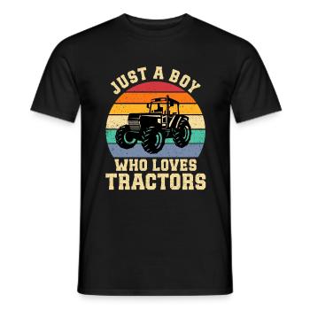 Traktorliebhaber Lustiges Traktorgeschenk - Männer T-Shirt - Schwarz - Vorne - AI Model Male 178 light (178cm)