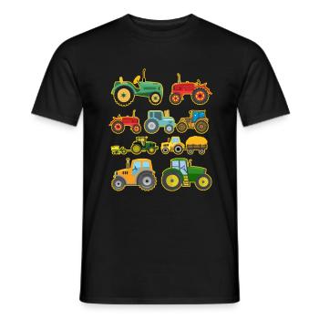 Traktorliebhaber Lustiges Traktorgeschenk - Männer T-Shirt - Schwarz - Vorne - AI Model Male 178 light (178cm)