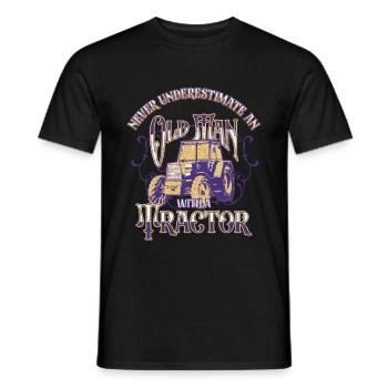 Traktorliebhaber Lustiges Traktorgeschenk - Männer T-Shirt - Schwarz - Vorne - AI Model Male 178 light (178cm)