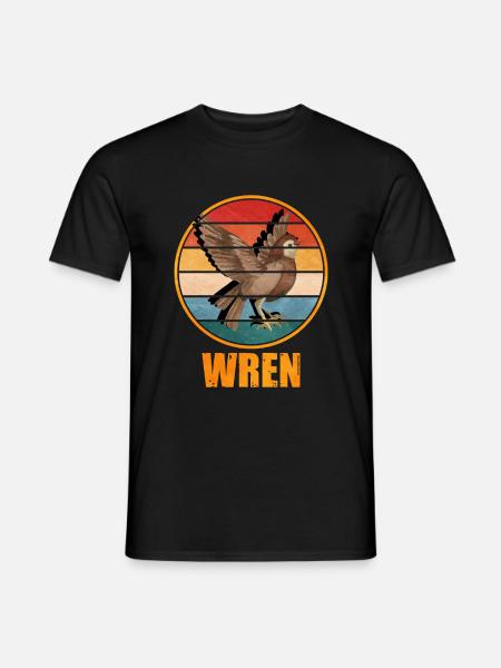 Troglodyte oiseau - T-shirt homme - noir