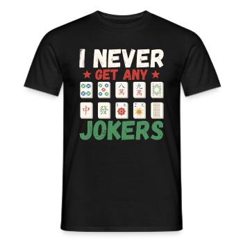 Cadeau pour les fans de Mahjong - T-shirt homme - noir - Devant - AI Model Male 178 light (178cm)