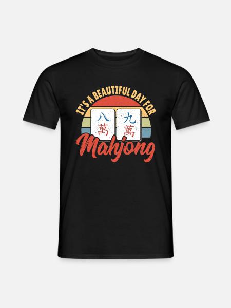 Gift for Mahjong Fans - Men's T-Shirt - black