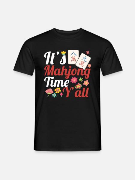 Gift for Mahjong Fans - Men's T-Shirt - black