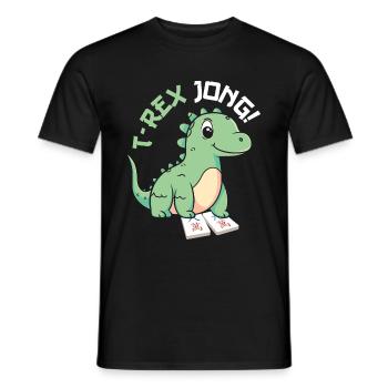Cadeau pour les fans de Mahjong - T-shirt homme - noir - Devant - AI Model Male 178 light (178cm)