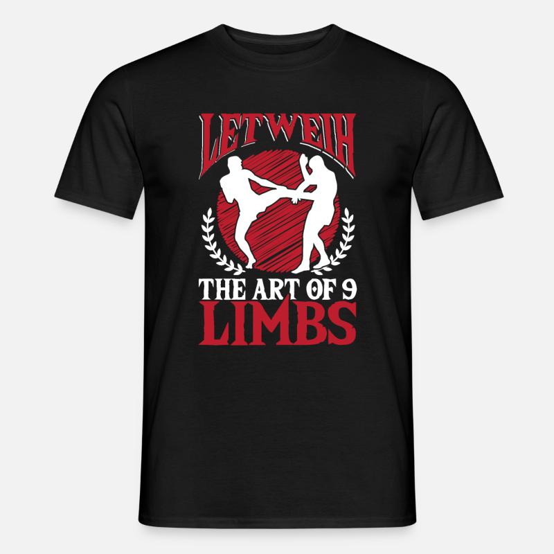 Lethwei burmesisches Geschenk - Männer T-Shirt - Schwarz