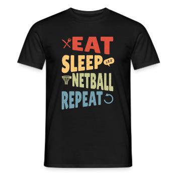 Cadeau de joueur de netball Love Netball - T-shirt homme - noir - Devant - AI Model Male 178 light (178cm)