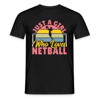 Cadeau de joueur de netball Love Netball - T-shirt homme - noir - Devant - AI Model Male 178 light (178cm)