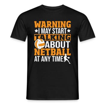 Love Netball Netball Player Gift - Men's T-Shirt - black - Front - AI Model Male 178 light (178cm)