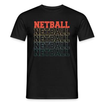 Cadeau de joueur de netball Love Netball - T-shirt homme - noir - Devant - AI Model Male 178 light (178cm)