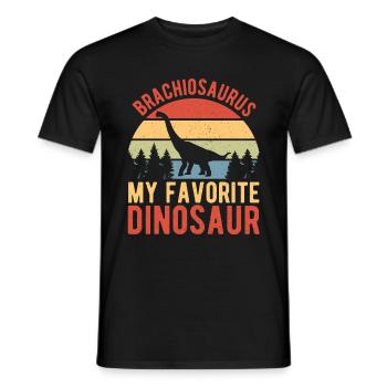Brachiosaurus Dinosaur Gift - Men's T-Shirt - black - Front - AI Model Male 178 light (178cm)