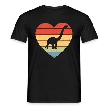 Brontosaurus Dino Gift - Men's T-Shirt - black - Front - AI Model Male 178 light (178cm)
