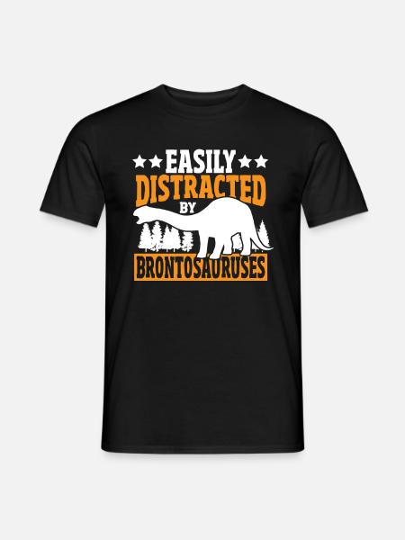 Brontosaurus Dino Gift - Men's T-Shirt - black