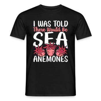 Sea Anemones Gift - Men's T-Shirt - black - Front - AI Model Male 178 light (178cm)