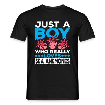 Sea Anemones Gift - Men's T-Shirt - black - Front - AI Model Male 178 light (178cm)