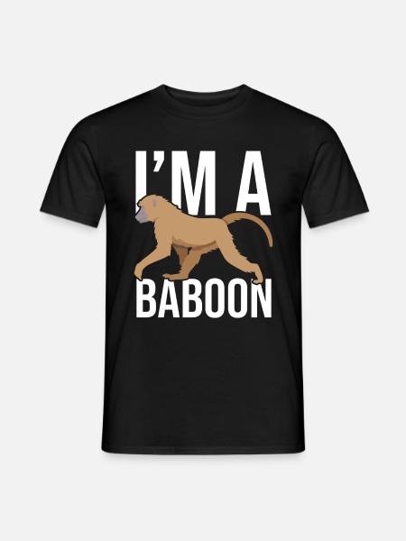 Gift for baboon lover - Men's T-Shirt - black