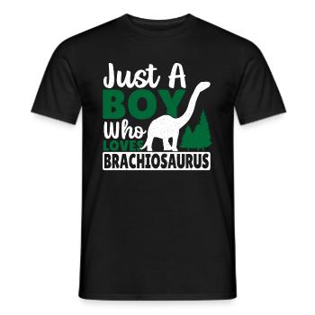 Brachiosaurus Dinosaur Gift - Men's T-Shirt - black - Front - AI Model Male 178 light (178cm)