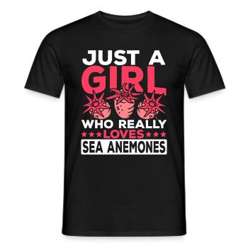 Sea Anemones Gift - Men's T-Shirt - black - Front - AI Model Male 178 light (178cm)