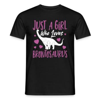 Brontosaurus Dino Gift - Men's T-Shirt - black - Front - AI Model Male 178 light (178cm)