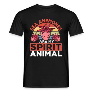 Sea Anemones Gift - Men's T-Shirt - black - Front - AI Model Male 178 light (178cm)
