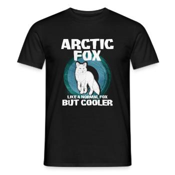Niedliches Polarfuchs-Geschenk - Männer T-Shirt - Schwarz - Vorne - AI Model Male 178 light (178cm)