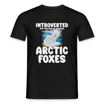 Niedliches Polarfuchs-Geschenk - Männer T-Shirt - Schwarz - Vorne - AI Model Male 178 light (178cm)