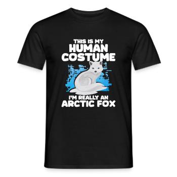 Niedliches Polarfuchs-Geschenk - Männer T-Shirt - Schwarz - Vorne - AI Model Male 178 light (178cm)