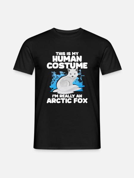 Cute arctic fox gift - Men's T-Shirt - black