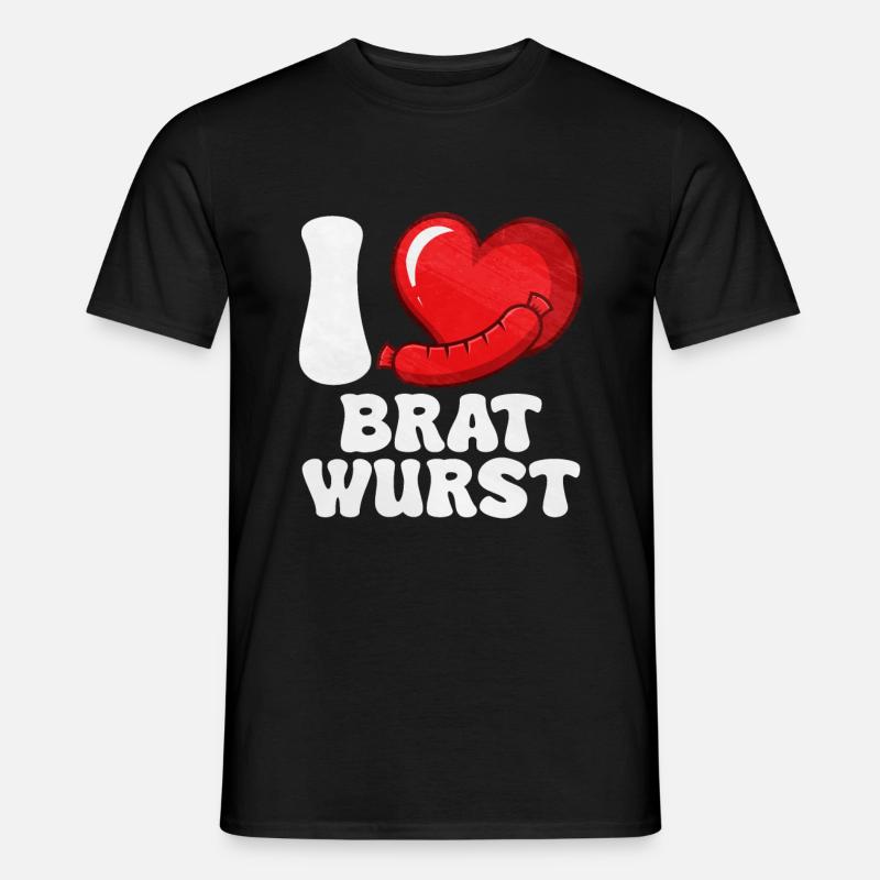 Bratwurst als Geschenk - Männer T-Shirt - Schwarz
