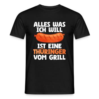 Bratwurst en cadeau - T-shirt homme - noir - Devant - AI Model Male 178 light (178cm)