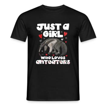 Dear Anteater Gift - Men's T-Shirt - black - Front - AI Model Male 178 light (178cm)