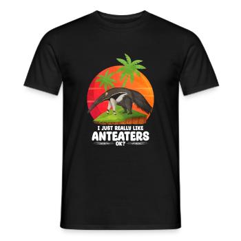 Dear Anteater Gift - Men's T-Shirt - black - Front - AI Model Male 178 light (178cm)