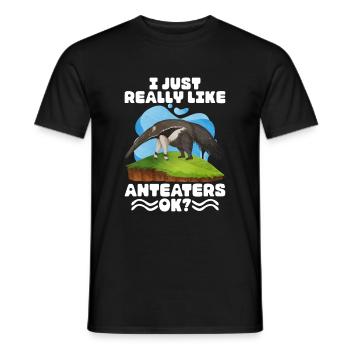 Dear Anteater Gift - Men's T-Shirt - black - Front - AI Model Male 178 light (178cm)